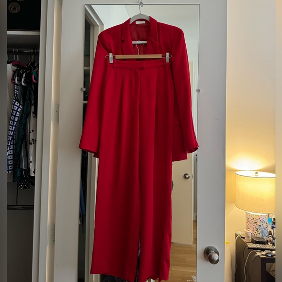 *Blazer Sold* Aritzia Babaton Red Suit Set - Picture 5 of 8